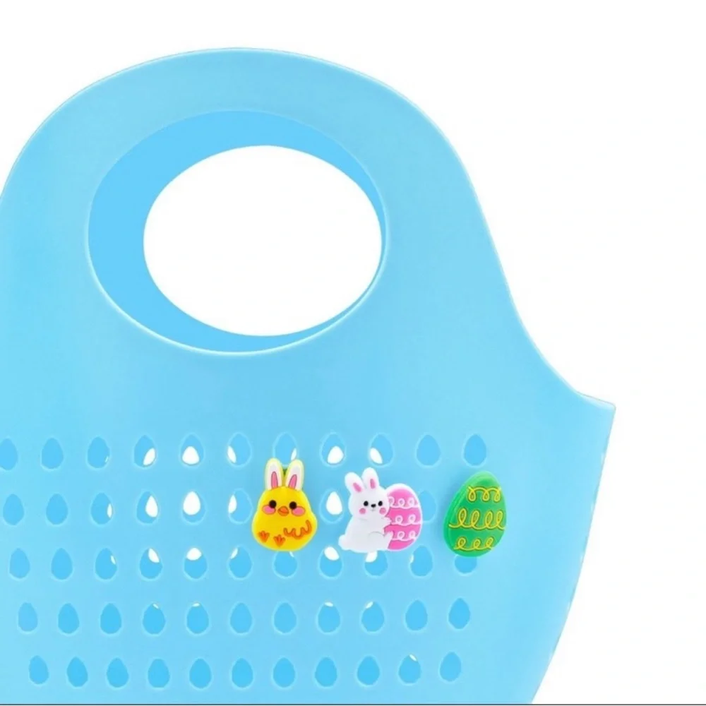 3 for $15 SALE Target Bullseye Blue Tote / Basket with 3 Removable Charms